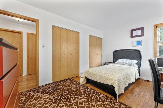 1207 W Busse Ave, Mount Prospect, IL 60056 - bedroom with multiple closets and wood finished floors