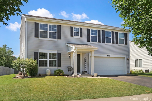 218 Minuet Cir, Volo, IL 60073 - view of front of house with driveway and a garage