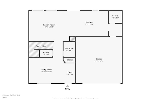 218 Minuet Cir, Volo, IL 60073 - view of floor plan / room layout