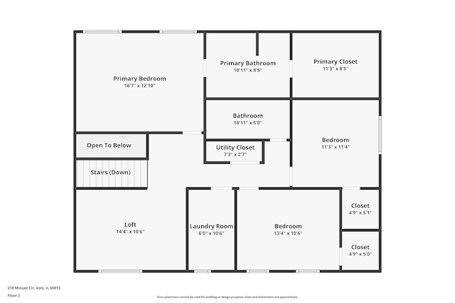 218 Minuet Cir, Volo, IL 60073 - view of floor plan / room layout