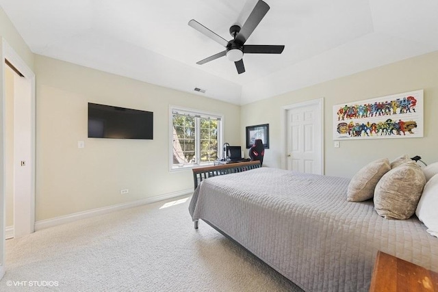 3967 Garden Ave, Western Springs, IL 60558 - carpeted bedroom with a raised ceiling and a ceiling fan