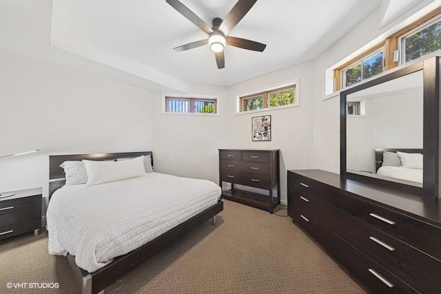 3967 Garden Ave, Western Springs, IL 60558 - bedroom featuring multiple windows, light colored carpet, and a ceiling fan