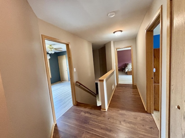 2525 E 6th St, Belvidere, IL 61008 - hall with an upstairs landing and wood finished floors