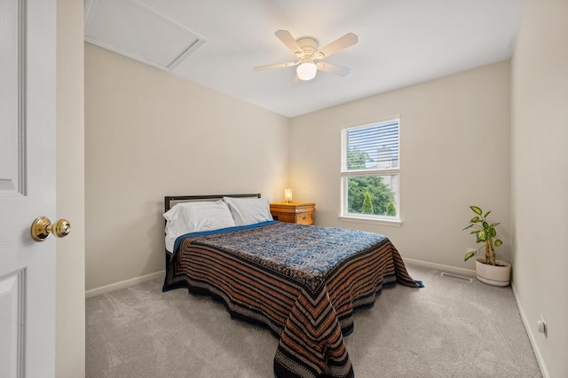 2311 Tremont Ave, Aurora, IL 60502 - bedroom with carpet floors, attic access, and ceiling fan