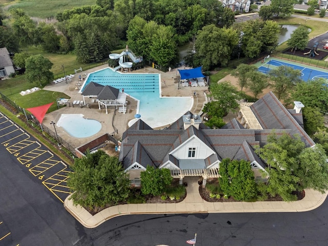2311 Tremont Ave, Aurora, IL 60502 - drone / aerial view of a pool