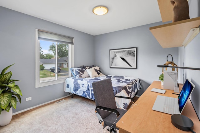 3850 Seaview Dr, Hanover Park, IL 60133 - carpeted bedroom with baseboards and an office area