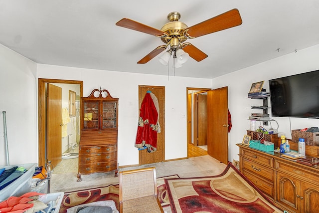 324 E 173rd Pl, South Holland, IL 60473 - living room featuring ceiling fan and light colored carpet