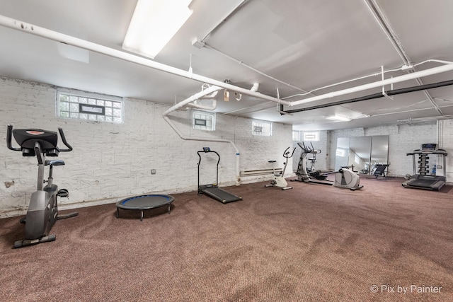 5323 S Harper Ave S Unit 1, Chicago, IL 60615 - gym featuring carpet floors