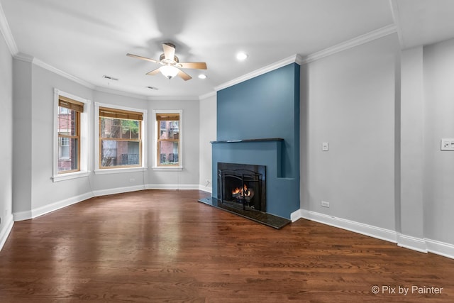 5323 S Harper Ave S Unit 1, Chicago, IL 60615 - unfurnished living room featuring healthy amount of natural light, a ceiling fan, recessed lighting, wood finished floors, and a lit fireplace