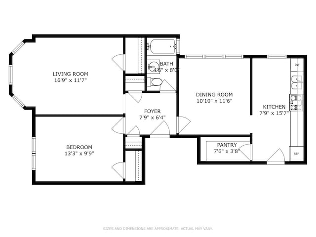 7639 Jackson Blvd Unit 1-W, Forest Park, IL 60130 - view of home floor plan