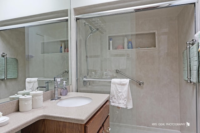 1247 Cavell Ave, Highland Park, IL 60035 - bathroom with vanity and a tile shower