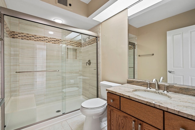 3100 Lexington Ln Unit 203, Glenview, IL 60026 - full bathroom featuring a shower stall, vanity, and tile patterned floors