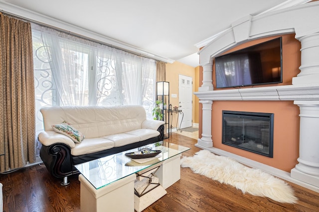 7726 S Moody Ave, Burbank, IL 60459 - living room with wood finished floors and a large fireplace