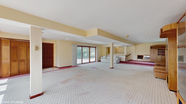 270 W Fremont Ave, Elmhurst, IL 60126 - below grade area featuring light carpet and stairway