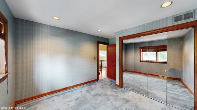270 W Fremont Ave, Elmhurst, IL 60126 - unfurnished bedroom with carpet flooring, recessed lighting, and a closet