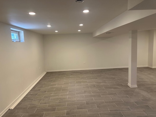 16341 Justine St, Markham, IL 60428 - basement featuring recessed lighting and dark wood-style floors