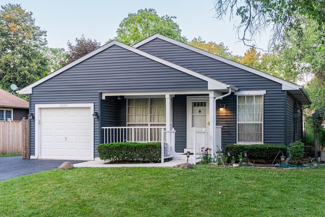 2322 Weatherford Ln, Naperville, IL 60565 - single story home featuring a garage, asphalt driveway, and covered porch