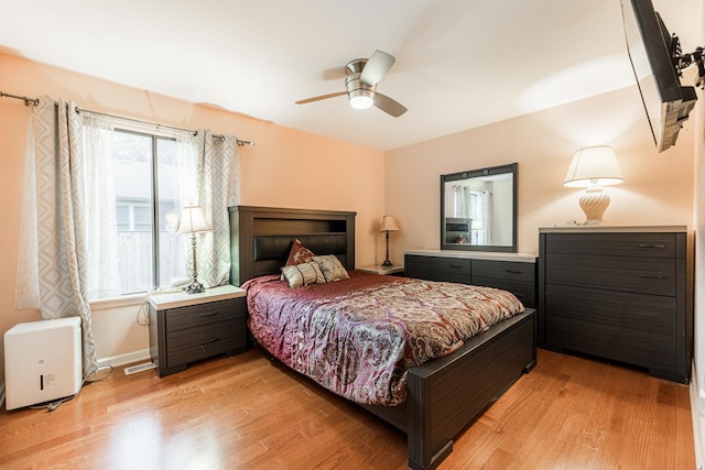 2322 Weatherford Ln, Naperville, IL 60565 - bedroom with light wood-style flooring and ceiling fan