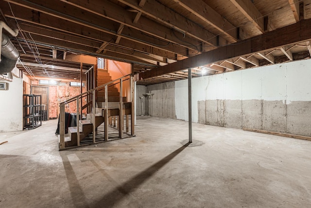 2322 Weatherford Ln, Naperville, IL 60565 - unfinished basement with stairway