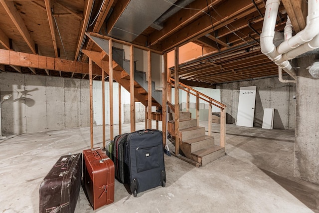 2322 Weatherford Ln, Naperville, IL 60565 - unfinished basement with stairs