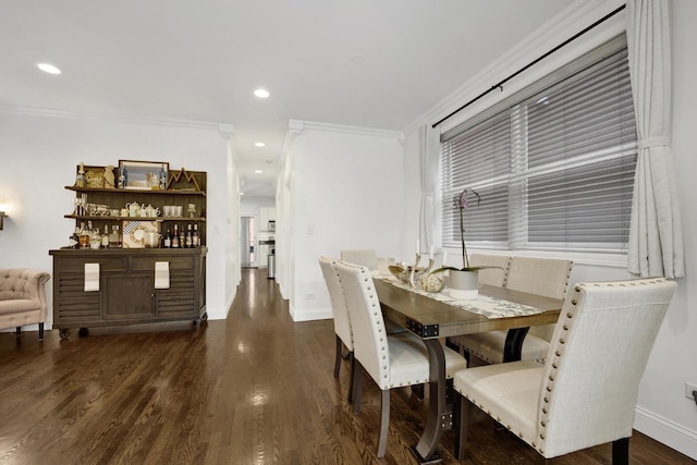 1428 W Lexington St Unit 1, Chicago, IL 60607 - dining space featuring ornamental molding, wood finished floors, and recessed lighting