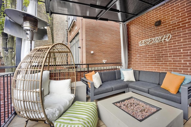 1428 W Lexington St Unit 1, Chicago, IL 60607 - patio / terrace with an outdoor living space with a fire pit