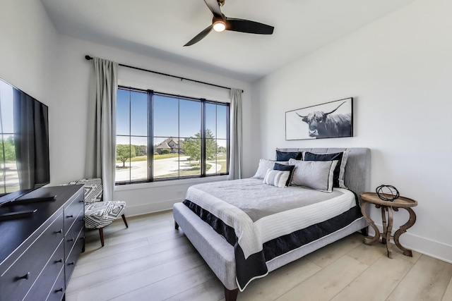 16226 Syd Creek Dr, Homer Glen, IL 60491 - bedroom featuring light wood-type flooring and ceiling fan