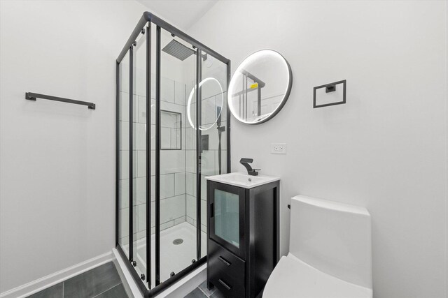 4734 S Saint Lawrence Ave Unit 1N, Chicago, IL 60615 - full bathroom with vanity and a stall shower