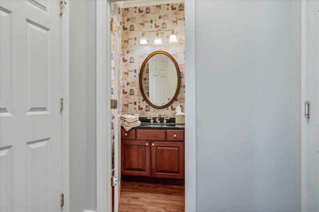 1781 Aberdeen Dr, Glenview, IL 60025 - bathroom featuring vanity and wood finished floors