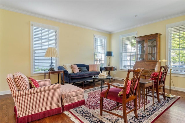 1781 Aberdeen Dr, Glenview, IL 60025 - living room featuring crown molding and wood finished floors