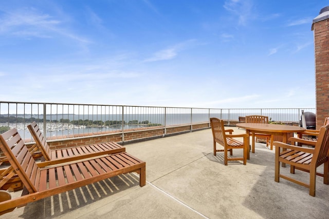 3100 N Lake Shore Dr Unit 413, Chicago, IL 60657 - view of patio with a water view