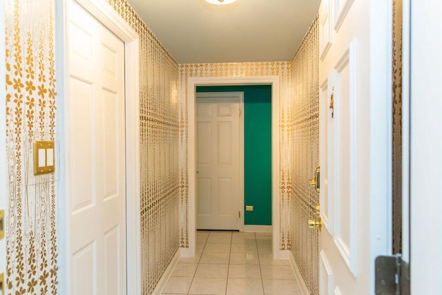 3427 Vollmer Rd Unit 209, Flossmoor, IL 60422 - corridor with light tile patterned flooring and wallpapered walls