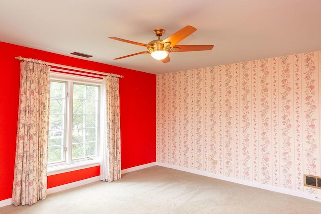 3427 Vollmer Rd Unit 209, Flossmoor, IL 60422 - spare room featuring plenty of natural light, carpet floors, and a ceiling fan