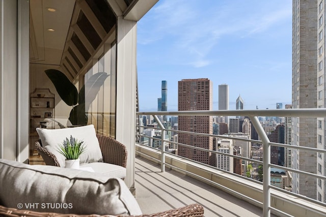 950 N Michigan Ave Unit 4904, Chicago, IL 60611 - balcony featuring a view of skyline