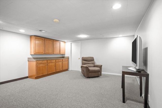 8844 Laramie Ave, Skokie, IL 60077 - sitting room featuring carpet flooring and recessed lighting