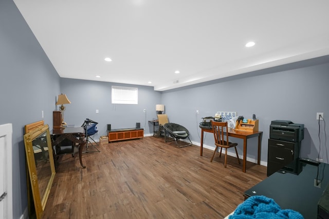 521 Michael Ave, Crete, IL 60417 - office area with wood finished floors and recessed lighting