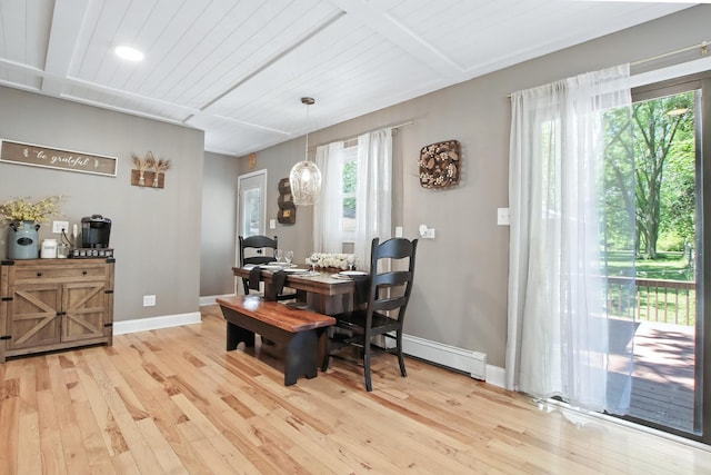 40474 N Glendale Ave, Beach Park, IL 60099 - dining area with light wood-style floors and baseboard heating