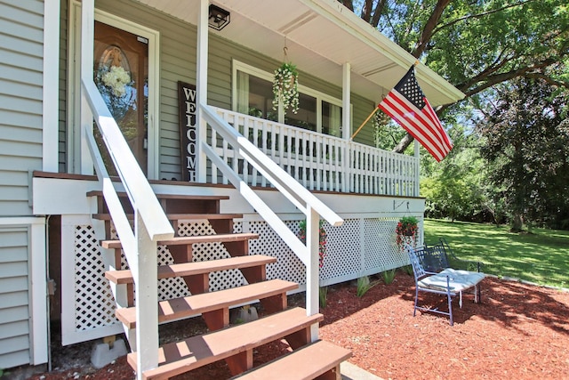 40474 N Glendale Ave, Beach Park, IL 60099 - view of exterior entry with a porch and a lawn