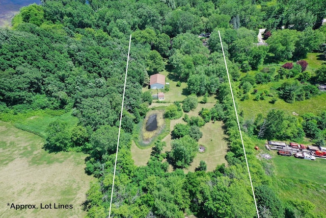 40474 N Glendale Ave, Beach Park, IL 60099 - aerial view of property's location featuring property parcel outlined and a heavily wooded area