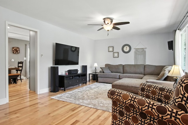 40474 N Glendale Ave, Beach Park, IL 60099 - living area with a ceiling fan and light wood finished floors