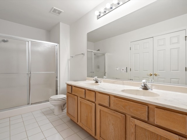775 N Regis Ct, Palatine, IL 60067 - full bath with double vanity, tile patterned flooring, and a stall shower