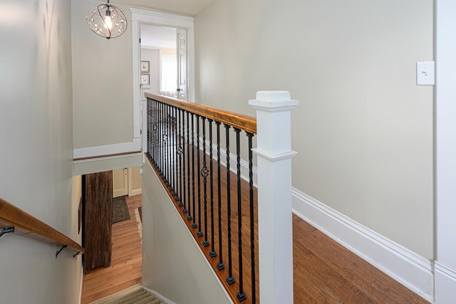 314 Elk St, Galena, IL 61036 - stairway featuring wood finished floors