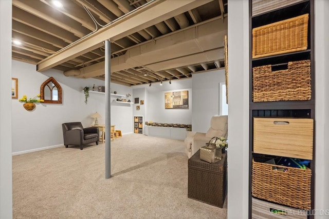 1126 Mandalay Ln Unit 1126, Bolingbrook, IL 60490 - finished basement featuring carpet flooring and baseboards