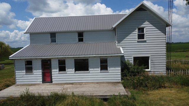 2371 N 3100 E Rd, Donovan, IL 60931 - view of front of home with a wooden deck and a metal roof