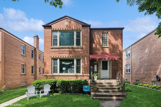 10536 S Artesian Ave, Chicago, IL 60655 - view of front of home featuring brick siding and a front yard