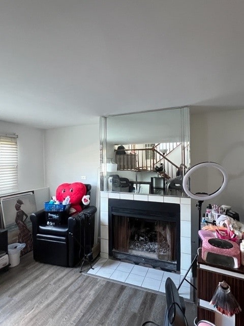 4525 Jefferson Dr, Richton Park, IL 60471 - detailed view of wood finished floors and a tile fireplace