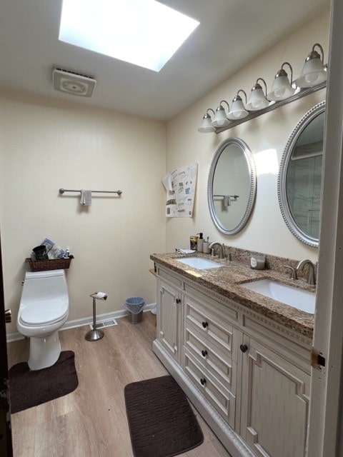 4525 Jefferson Dr, Richton Park, IL 60471 - full bath with wood finished floors and double vanity