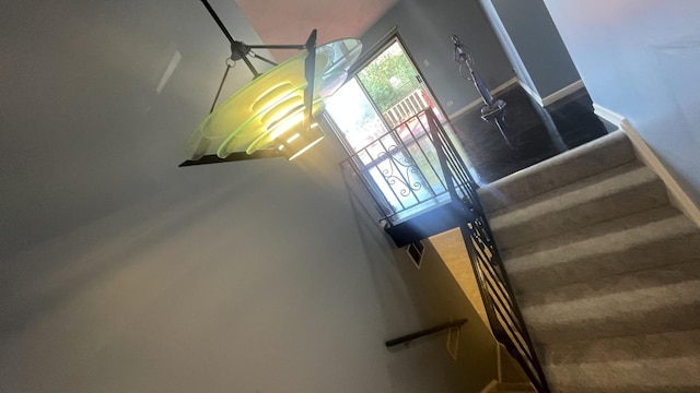 8027 Northway Dr, Hanover Park, IL 60133 - stairs with baseboards