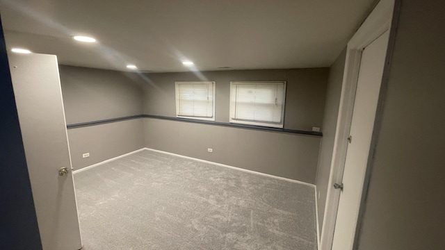 8027 Northway Dr, Hanover Park, IL 60133 - carpeted empty room with baseboards and recessed lighting