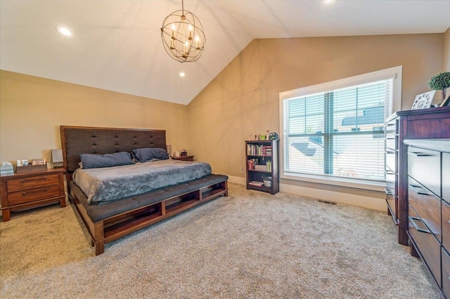 1504 Jacobs Blvd, Champaign, IL 61822 - carpeted bedroom featuring lofted ceiling and recessed lighting